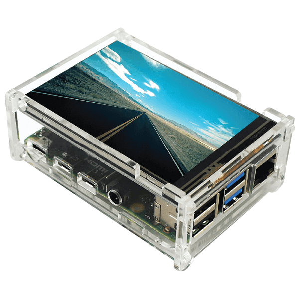 CASE DE ACRILICO RASPBERRY PI 4 MODELO B Y PANTALLA 3.5"