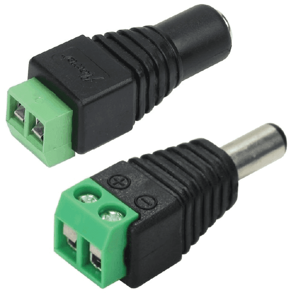 PAR CONECTORES DC PARA CAMARA