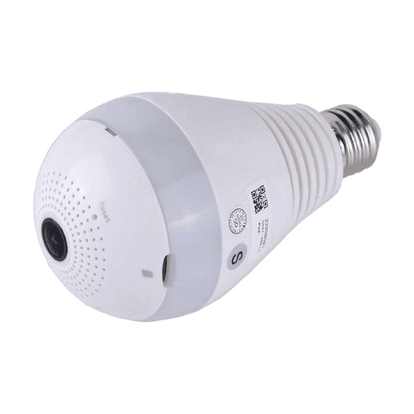 FOCO LED INTELIGENTE WIFI CON MICROFONO Y CAMARA 360 GRADOS