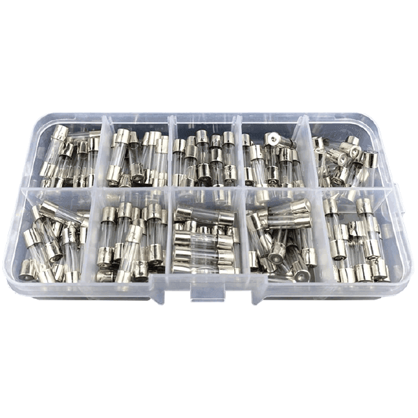 KIT FUSIBLE DE VIDRIO 5mmx20mm 150 PIEZAS