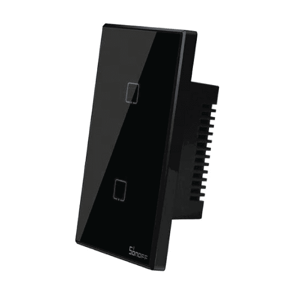 INTERRUPTOR INTELIGENTE TOUCH 2 CANALES WIFI + RF SONOFF