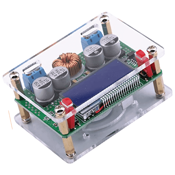 REDUCTOR DE VOLTAJE 7A + VOLTIMETRO AMPERIMETRO + CASE