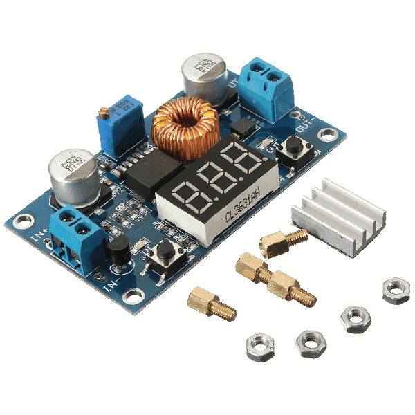 REDUCTOR DE VOLTAJE XL4015 5A CON VOLTIMETRO