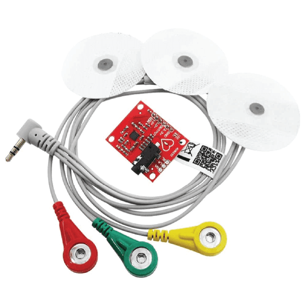 KIT 1 AD8232 MODULO ECG + ELECTRODOS + CABLE