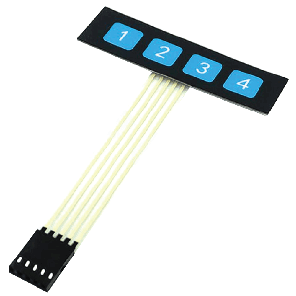 TECLADO MEMBRANA 1x4 NUMERICO