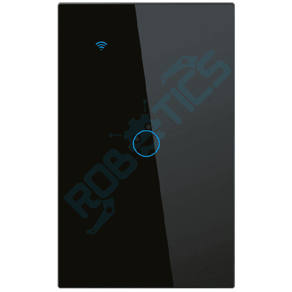 INTERRUPTOR INTELIGENTE TOUCH 1 CANAL WIFI CON CAPACITOR TUYA TY-U1 NEGRO