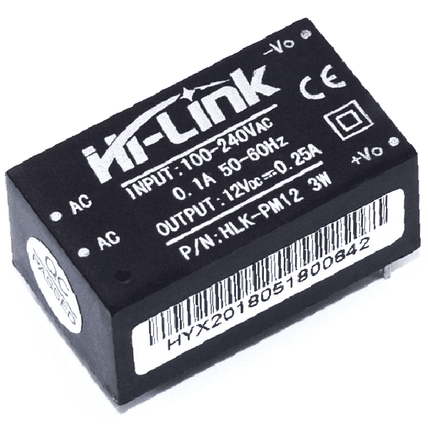 CONVERSOR AC-DC 100VAC/240VAC A 12VDC 0.25A 3W HI-LINK HLK-PM12