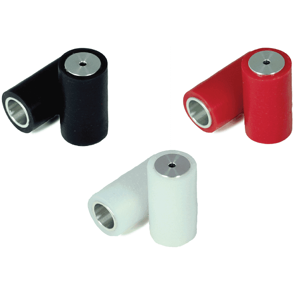 x2 LLANTA SEGUIDOR DE LINEA LARGA + LLAVE + TORNILLOS