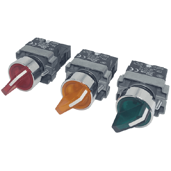 SWITCH SELECTOR 22mm 2 POSICIONES CON LUZ
