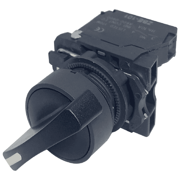 SWITCH SELECTOR 22mm 2 POSICIONES NEGRO