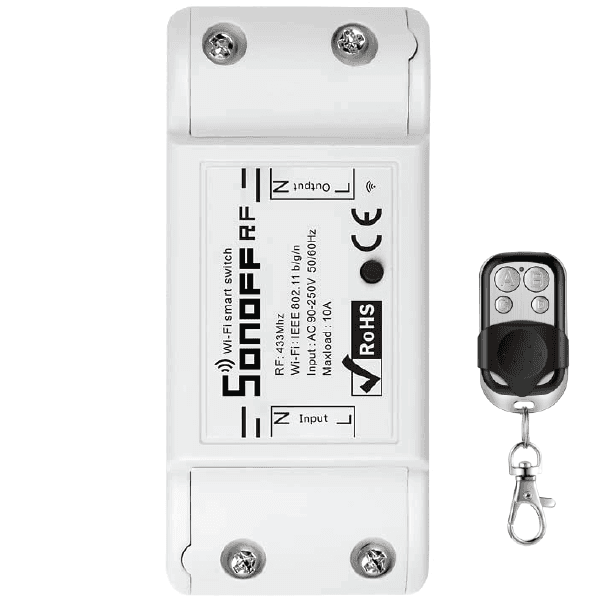 INTERRUPTOR/CONTROLADOR INTELIGENTE 1 CANAL WIFI + RF + CONTROL REMOTO SONOFF