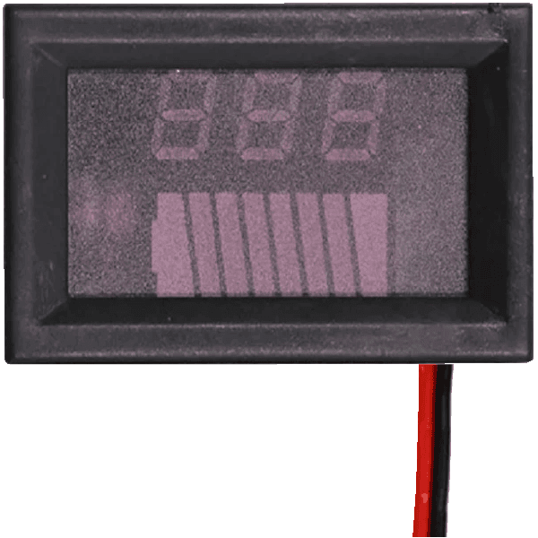 VOLTIMETRO DIGITAL DC + INDICADOR 12-72V 2 CABLES