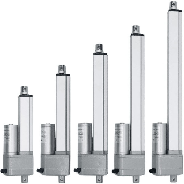 ACTUADOR LINEAL ELECTRICO 12VDC, CARRERA 200mm, VELOCIDAD 5mm/s, CARGA 2000N
