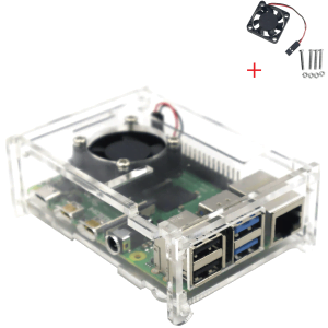 CASE DE ACRILICO RASPBERRY PI4 B + VENTILADOR