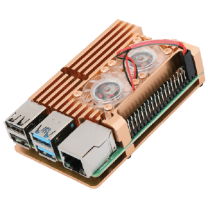 CASE DE ALUMINIO COLOR ORO RASPBERRY PI4 B