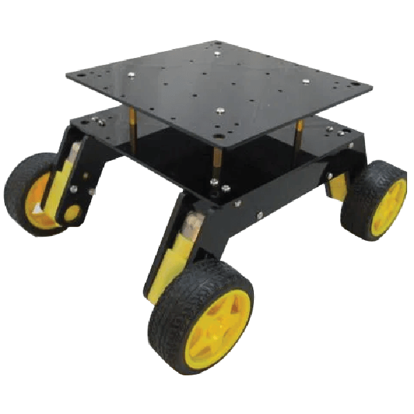 chasis carro robot 4 ruedas suspension