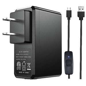 FUENTE 5V 3A PI3 B+ + CABLE SWITCH CON LED