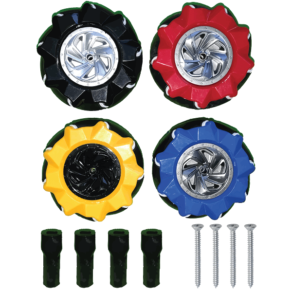 x2 LLANTA OMNIDIRECCIONAL 80mm ROJO