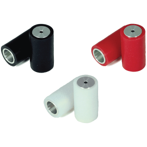 x2 LLANTA SEGUIDOR DE LINEA LARGA + LLAVE + TORNILLOS