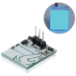 pulsador interruptor touch luz azul