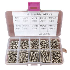 KIT TORNILLOS HEXAGONALES ACERO INOXIDABLE BLANCO