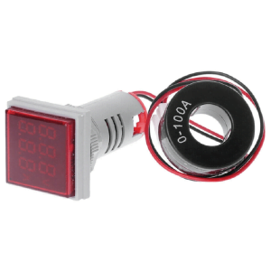 voltimetro amperimetro digital ac cuadrado tapa transformador 22mm