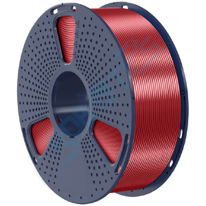 filamento pla+ plus silk metalizado rojo