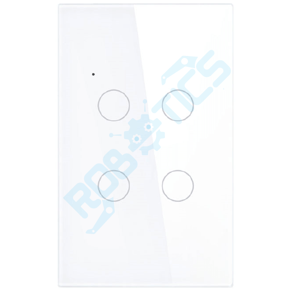 interruptor inteligente touch wifi 4 canales blanco