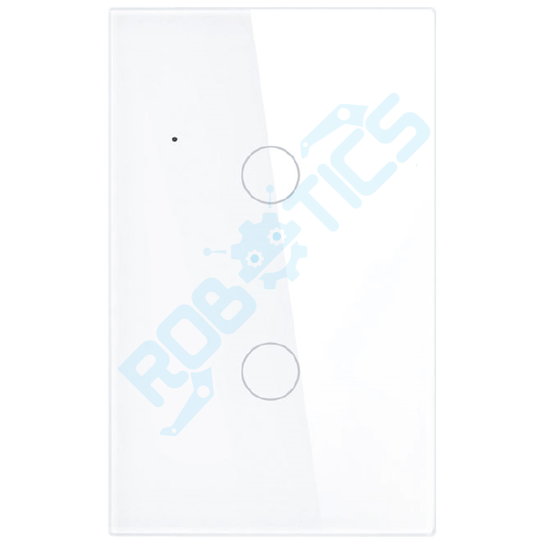 interruptor inteligente sin neutro touch wifi 2 canales blanco