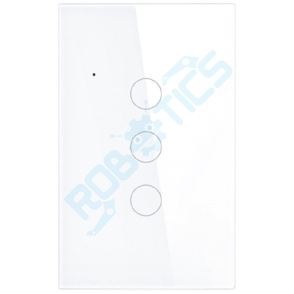 interruptor inteligente sin neutro touch wifi 3 canales blanco