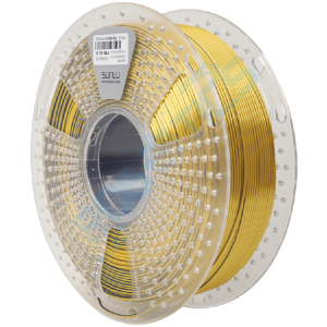 filamento pla+ plus silk metalizado dual color dos colores negro dorado