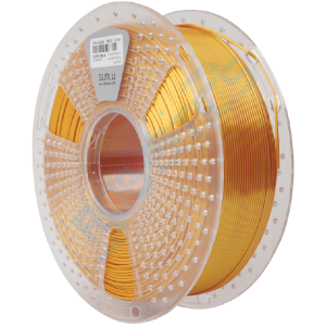 filamento pla+ plus silk metalizado dual color dos colores rojo dorado