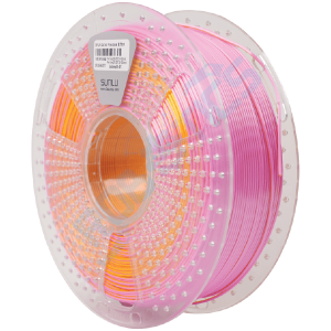 filamento pla+ plus silk metalizado dual color dos colores rosado dorado