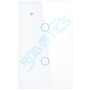 interruptor inteligente sin neutro touch wifi 2 canales blanco